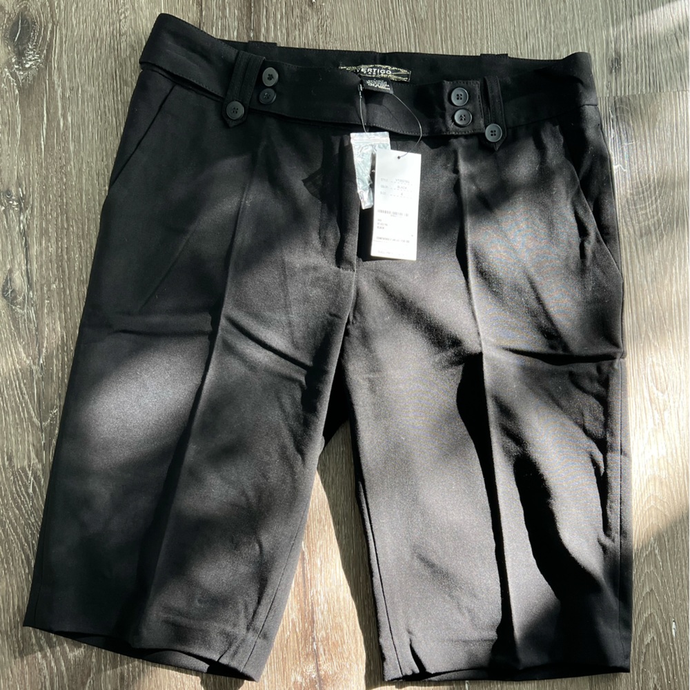 Vertigo ✨ Black, Mid Rise Bermuda Shorts 🖤